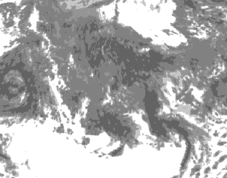 GDPS total cloud 090 hour forecast chart for Canada based on 2025/10/17 0000Z data