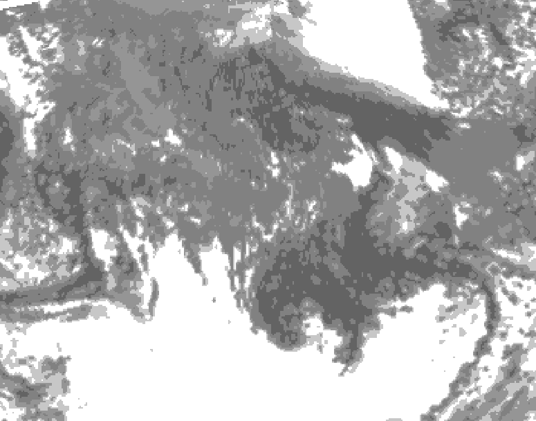 GDPS total cloud 108 hour forecast chart for Canada based on 2025/10/17 0000Z data