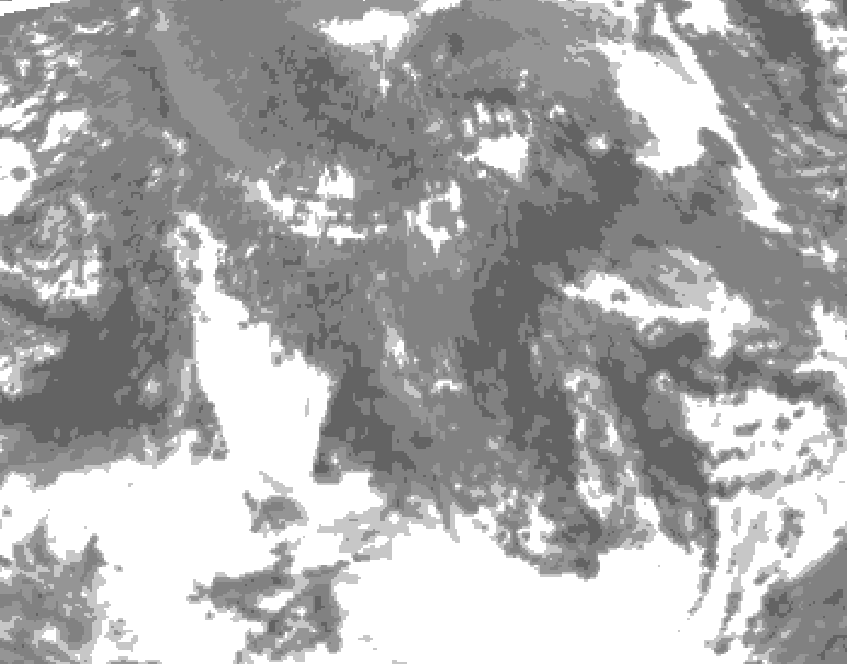 GDPS total cloud 138 hour forecast chart for Canada based on 2025/10/17 0000Z data