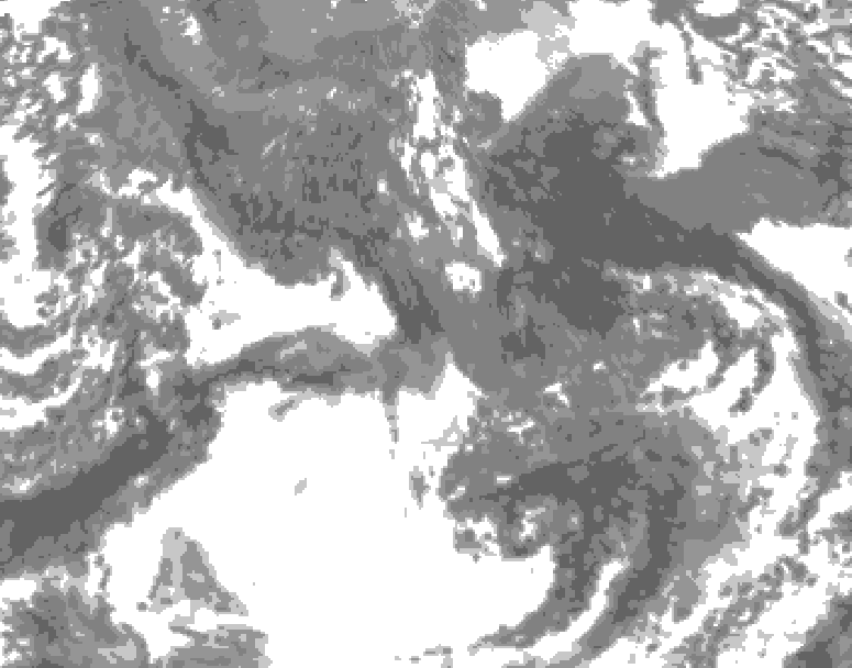 GDPS total cloud 180 hour forecast chart for Canada based on 2025/10/17 0000Z data