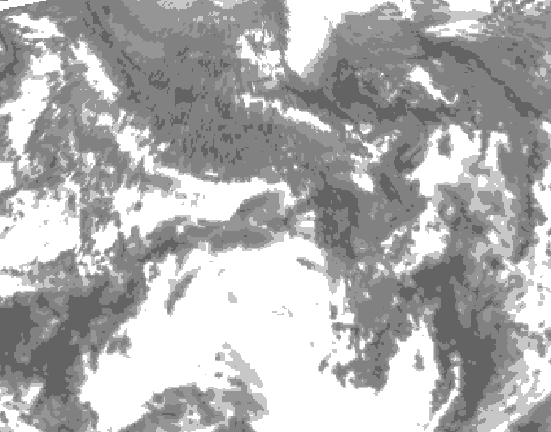 GDPS total cloud 204 hour forecast chart for Canada based on 2025/10/17 0000Z data