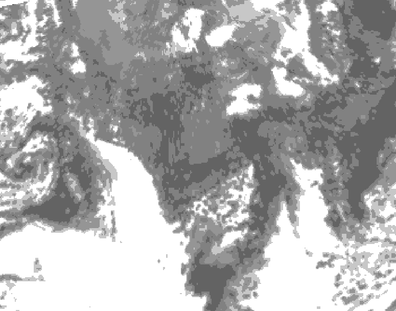 GDPS total cloud 036 hour forecast chart for Canada based on 2025/10/17 1200Z data