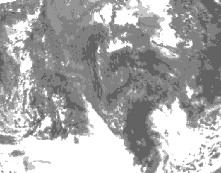GDPS total cloud 054 hour forecast chart for Canada based on 2025/10/17 1200Z data