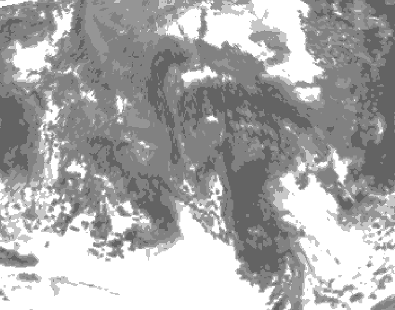 GDPS total cloud 060 hour forecast chart for Canada based on 2025/10/17 1200Z data