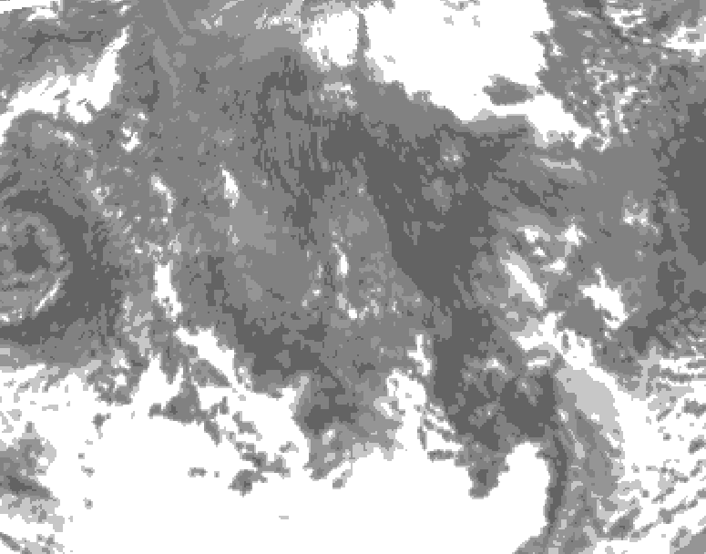 GDPS total cloud 072 hour forecast chart for Canada based on 2025/10/17 1200Z data