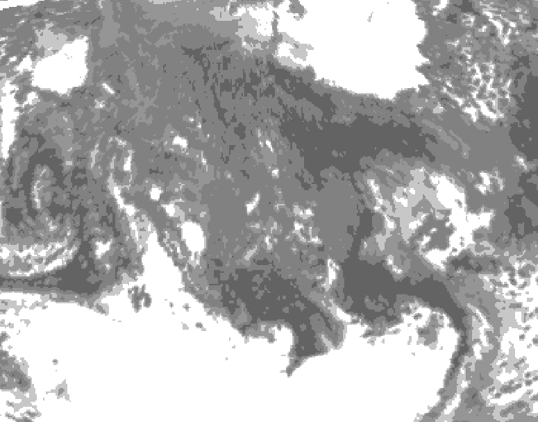 GDPS total cloud 084 hour forecast chart for Canada based on 2025/10/17 1200Z data
