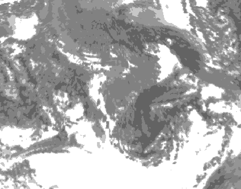 GDPS total cloud 108 hour forecast chart for Canada based on 2025/10/17 1200Z data