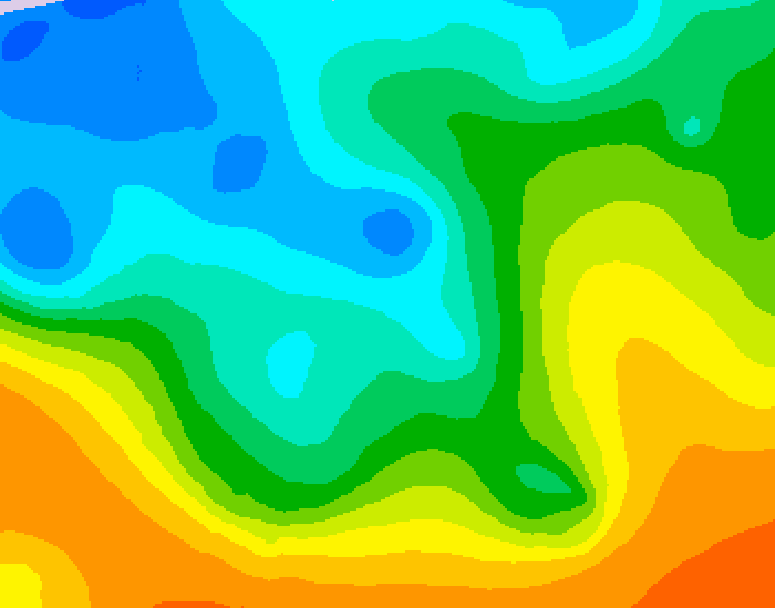 GDPS 500 millibar geopotential height 060 hour forecast chart for Canada based on 2025/10/18 0000Z data