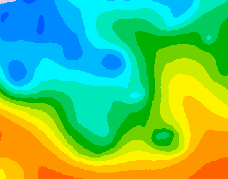GDPS 500 millibar geopotential height 066 hour forecast chart for Canada based on 2025/10/18 0000Z data