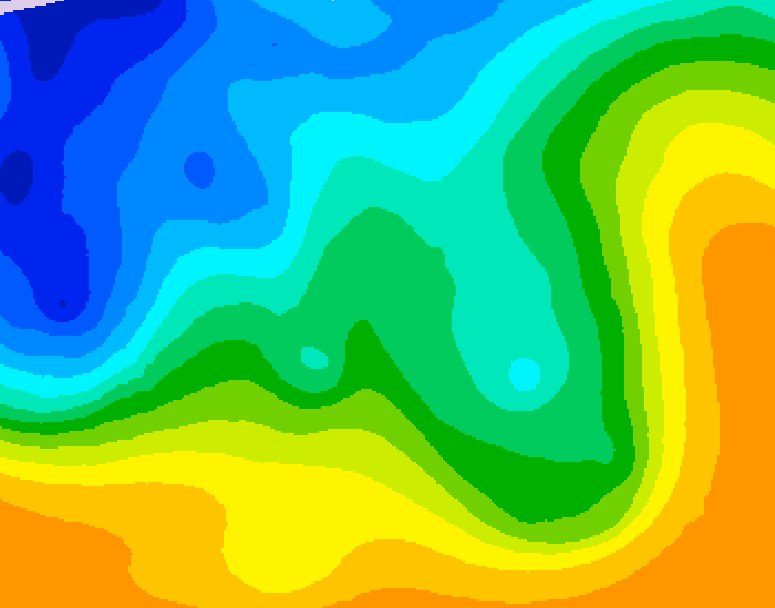 GDPS 500 millibar geopotential height 144 hour forecast chart for Canada based on 2025/10/18 0000Z data