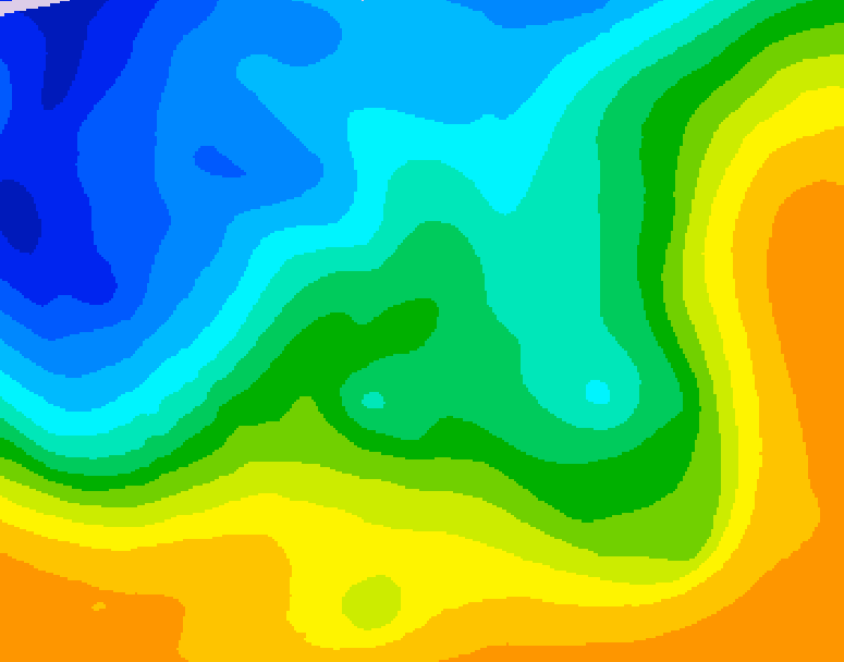GDPS 500 millibar geopotential height 156 hour forecast chart for Canada based on 2025/10/18 0000Z data