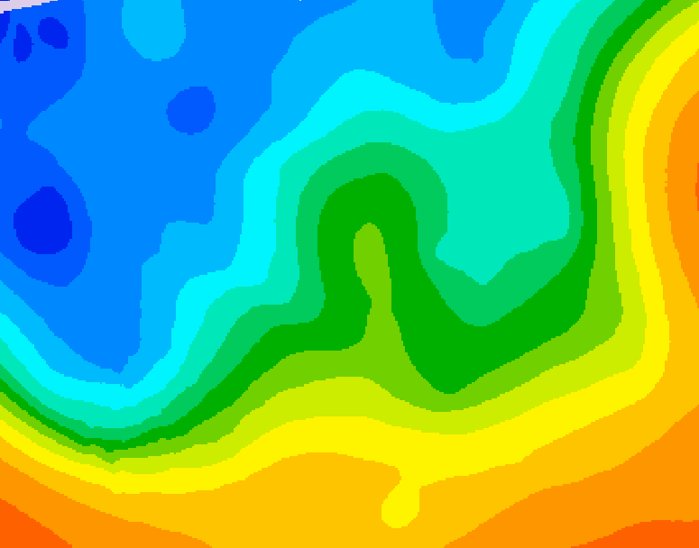 GDPS 500 millibar geopotential height 192 hour forecast chart for Canada based on 2025/10/18 0000Z data