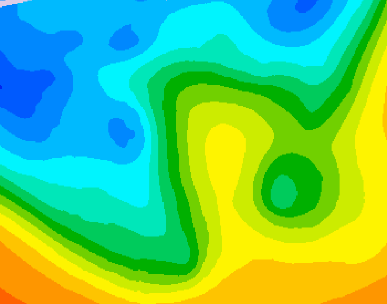 GDPS 500 millibar geopotential height 240 hour forecast chart for Canada based on 2025/10/18 0000Z data