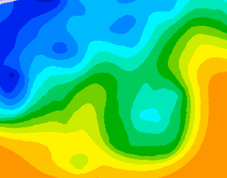 GDPS 500 millibar geopotential height 126 hour forecast chart for Canada based on 2025/10/18 1200Z data
