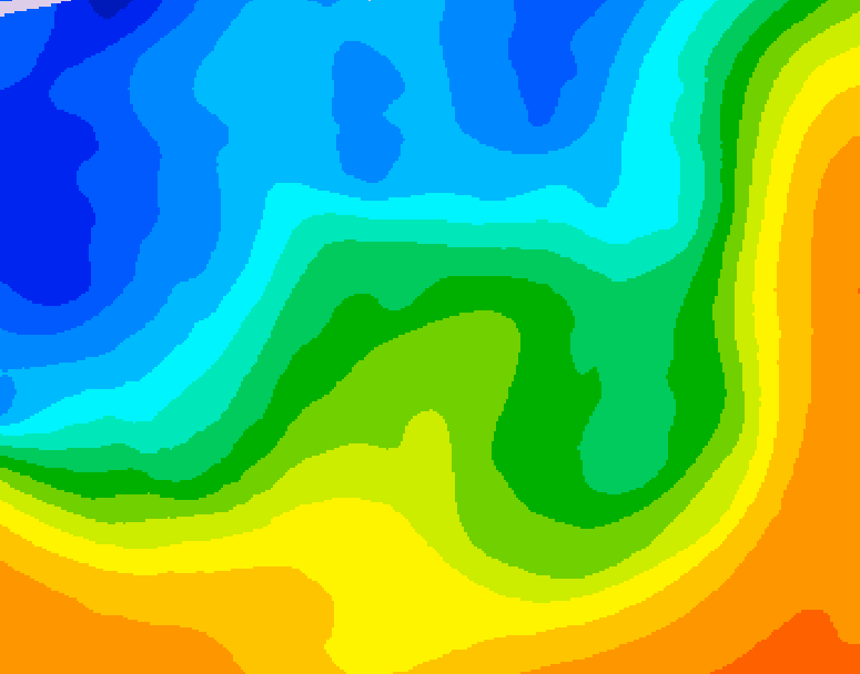 GDPS 500 millibar geopotential height 156 hour forecast chart for Canada based on 2025/10/18 1200Z data