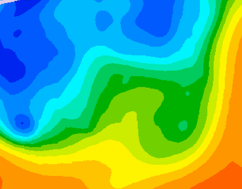 GDPS 500 millibar geopotential height 168 hour forecast chart for Canada based on 2025/10/18 1200Z data