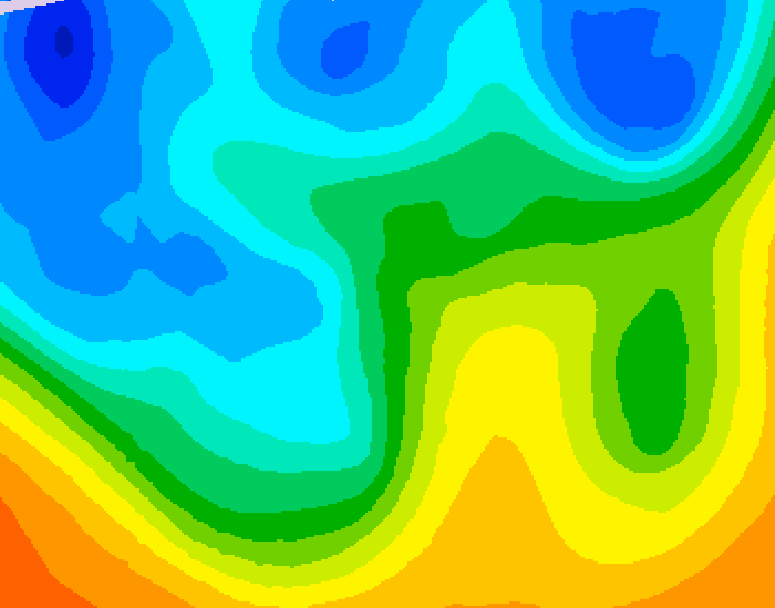 GDPS 500 millibar geopotential height 228 hour forecast chart for Canada based on 2025/10/18 1200Z data