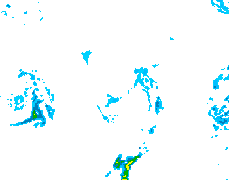 GDPS precipitation 024 hour forecast chart for Canada based on 2025/10/18 0000Z data