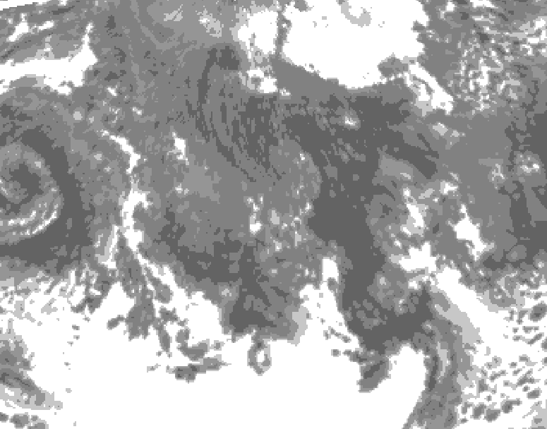 GDPS total cloud 060 hour forecast chart for Canada based on 2025/10/18 0000Z data