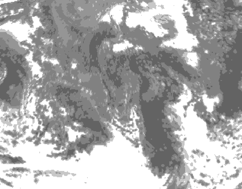 GDPS total cloud 036 hour forecast chart for Canada based on 2025/10/18 1200Z data