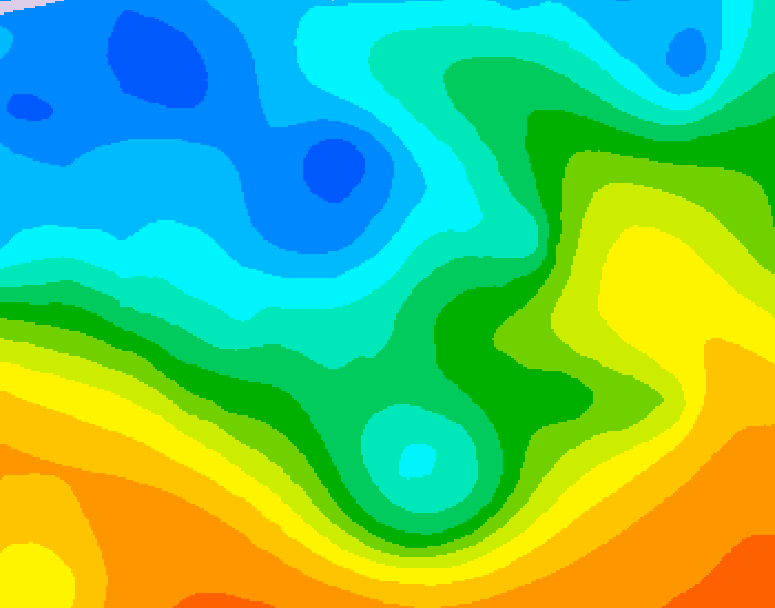 GDPS 500 millibar geopotential height 060 hour forecast chart for Canada based on 2025/10/19 0000Z data