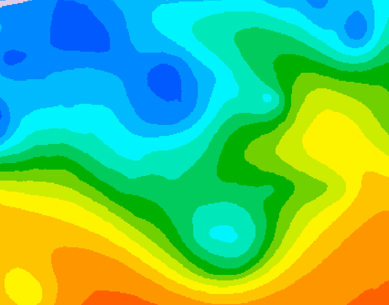 GDPS 500 millibar geopotential height 066 hour forecast chart for Canada based on 2025/10/19 0000Z data
