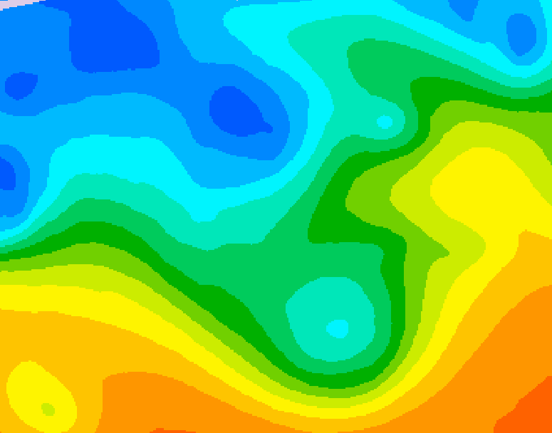 GDPS 500 millibar geopotential height 072 hour forecast chart for Canada based on 2025/10/19 0000Z data