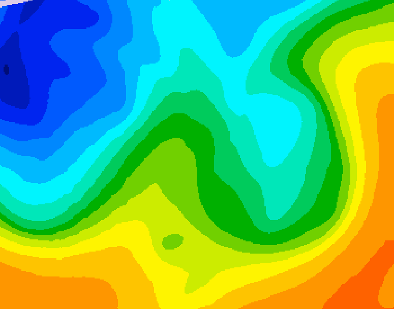 GDPS 500 millibar geopotential height 144 hour forecast chart for Canada based on 2025/10/19 0000Z data