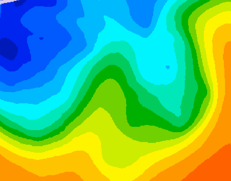 GDPS 500 millibar geopotential height 156 hour forecast chart for Canada based on 2025/10/19 0000Z data