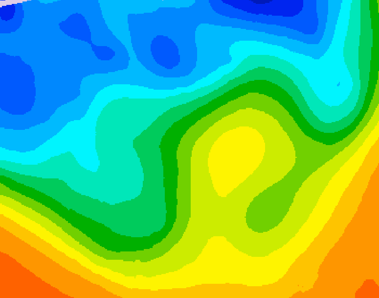 GDPS 500 millibar geopotential height 216 hour forecast chart for Canada based on 2025/10/19 0000Z data