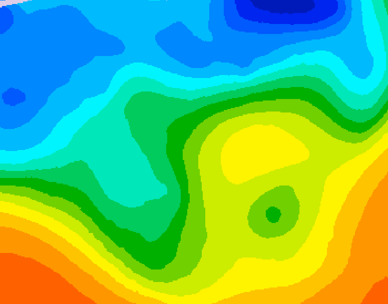 GDPS 500 millibar geopotential height 228 hour forecast chart for Canada based on 2025/10/19 0000Z data