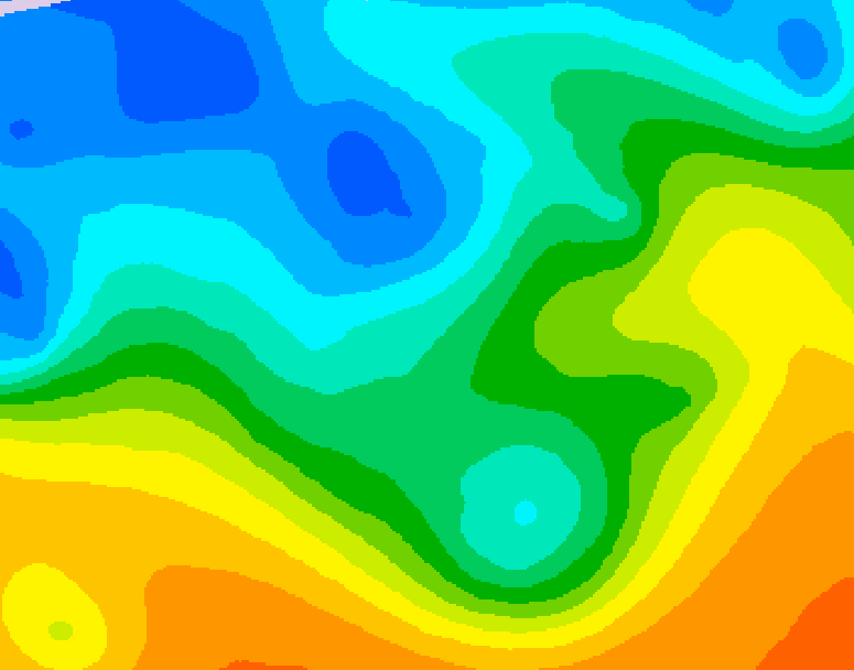 GDPS 500 millibar geopotential height 060 hour forecast chart for Canada based on 2025/10/19 1200Z data
