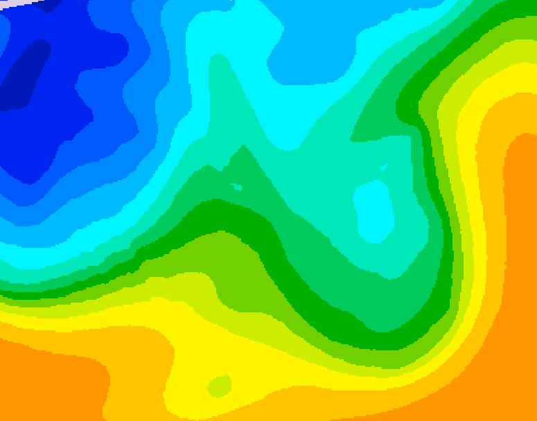 GDPS 500 millibar geopotential height 120 hour forecast chart for Canada based on 2025/10/19 1200Z data