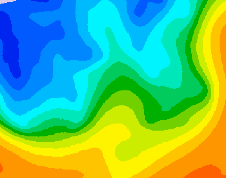 GDPS 500 millibar geopotential height 156 hour forecast chart for Canada based on 2025/10/19 1200Z data
