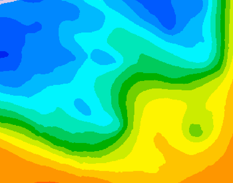 GDPS 500 millibar geopotential height 204 hour forecast chart for Canada based on 2025/10/19 1200Z data