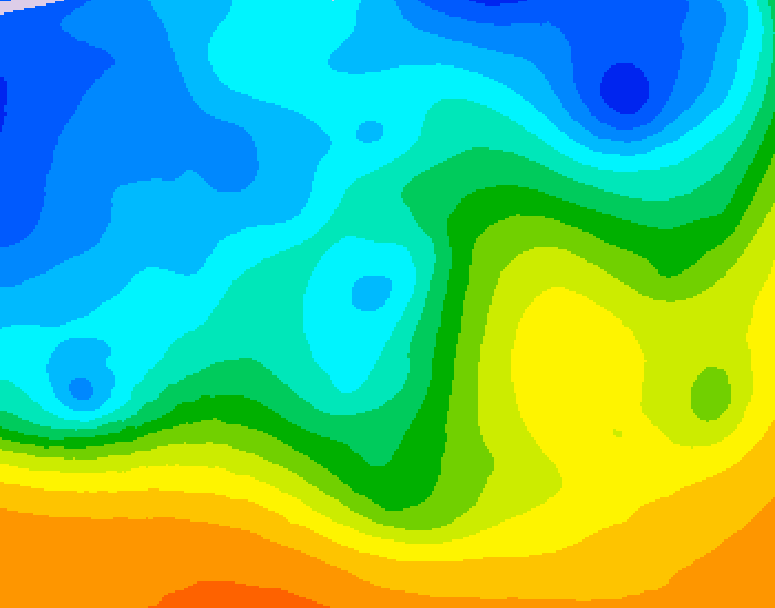 GDPS 500 millibar geopotential height 228 hour forecast chart for Canada based on 2025/10/19 1200Z data
