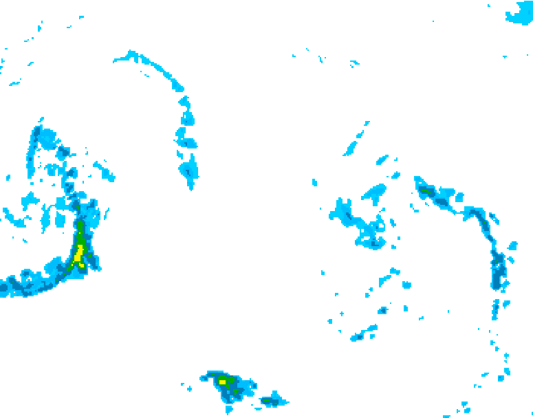 GDPS precipitation 120 hour forecast chart for Canada based on 2025/10/19 0000Z data