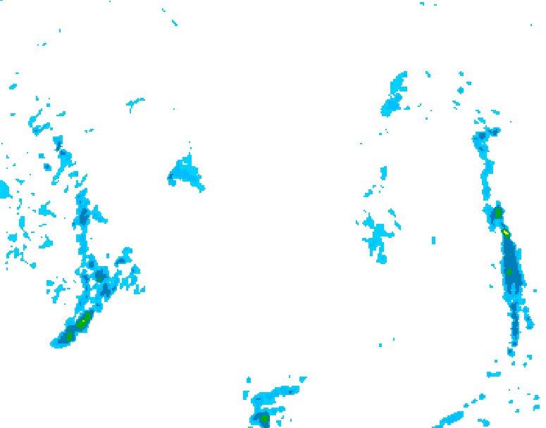 GDPS precipitation 132 hour forecast chart for Canada based on 2025/10/19 1200Z data