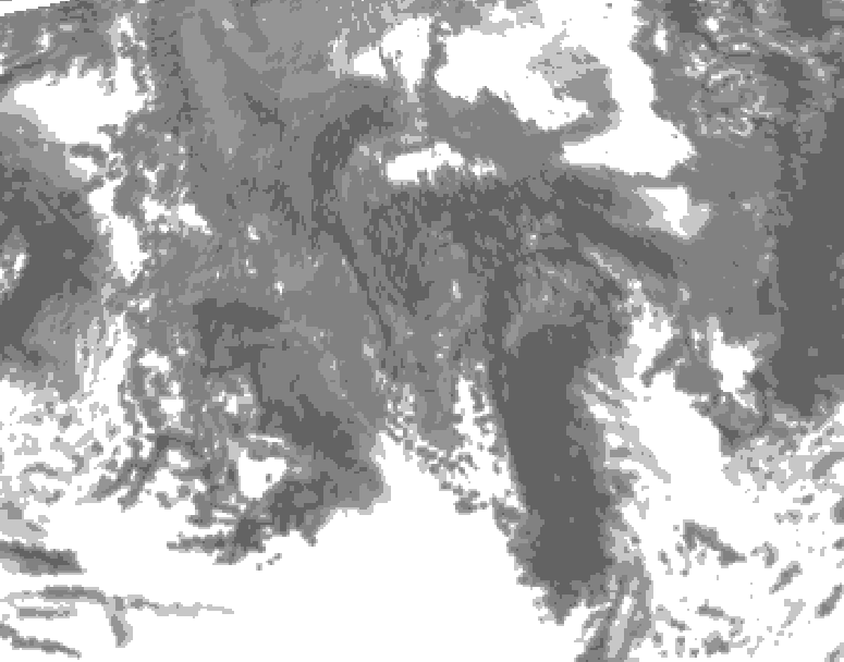 GDPS total cloud 024 hour forecast chart for Canada based on 2025/10/19 0000Z data