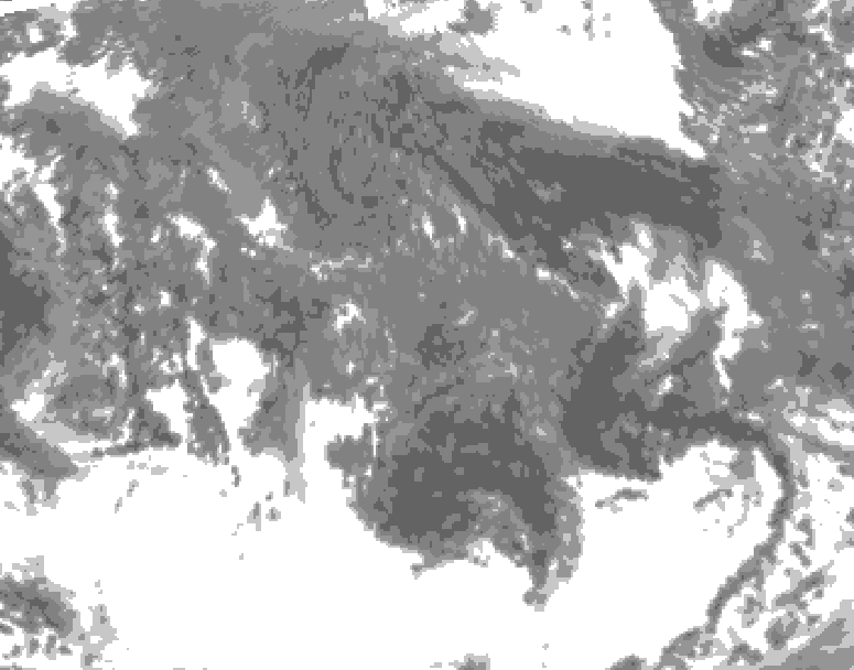 GDPS total cloud 060 hour forecast chart for Canada based on 2025/10/19 0000Z data