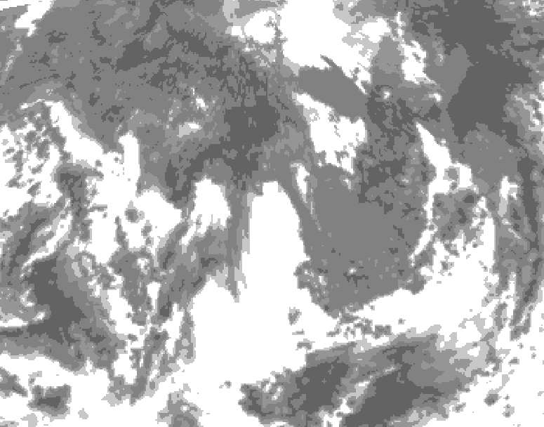 GDPS total cloud 168 hour forecast chart for Canada based on 2025/10/19 0000Z data