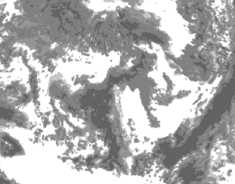 GDPS total cloud 216 hour forecast chart for Canada based on 2025/10/19 0000Z data
