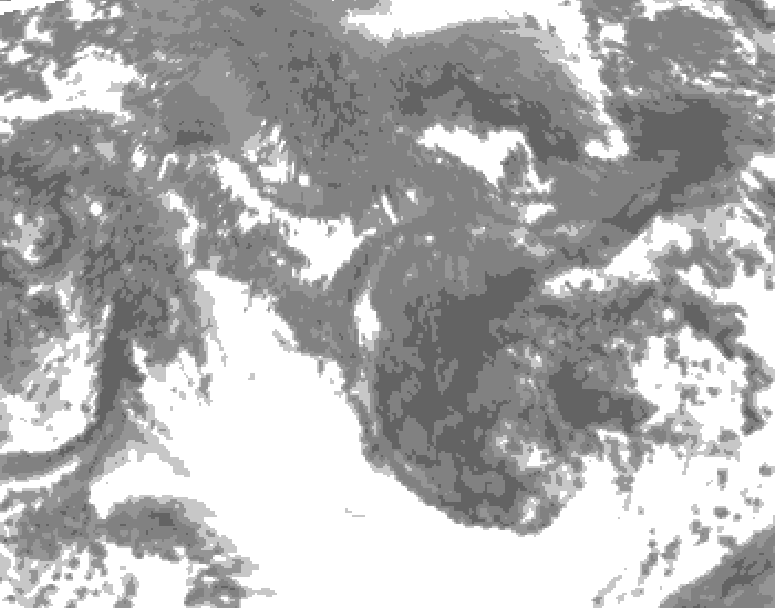 GDPS total cloud 078 hour forecast chart for Canada based on 2025/10/19 1200Z data