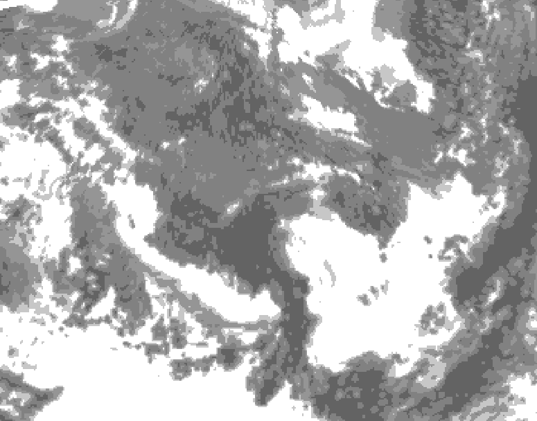 GDPS total cloud 204 hour forecast chart for Canada based on 2025/10/19 1200Z data