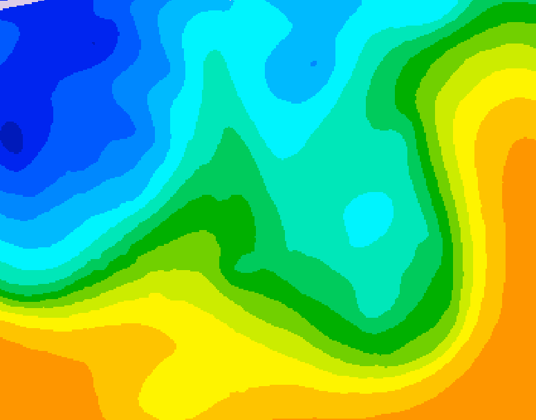 GDPS 500 millibar geopotential height 108 hour forecast chart for Canada based on 2025/10/20 0000Z data