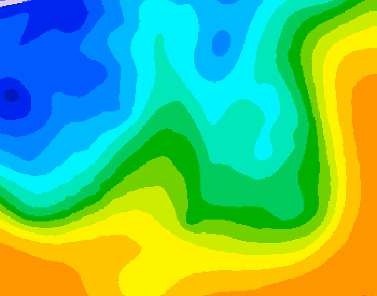 GDPS 500 millibar geopotential height 120 hour forecast chart for Canada based on 2025/10/20 0000Z data