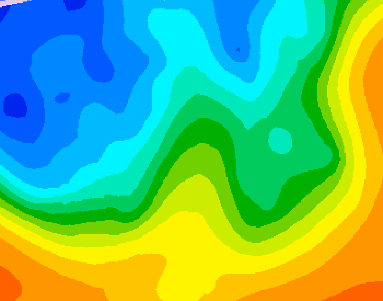 GDPS 500 millibar geopotential height 144 hour forecast chart for Canada based on 2025/10/20 0000Z data