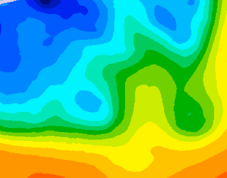 GDPS 500 millibar geopotential height 192 hour forecast chart for Canada based on 2025/10/20 0000Z data