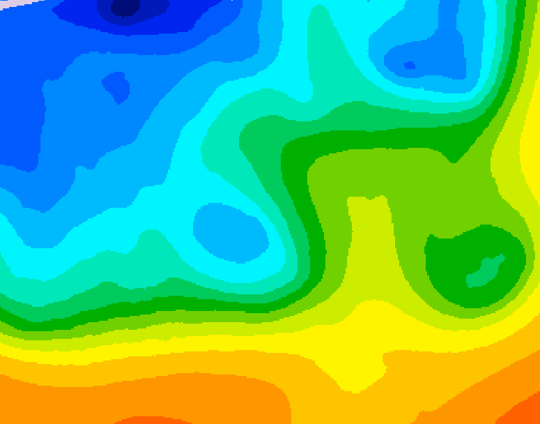 GDPS 500 millibar geopotential height 204 hour forecast chart for Canada based on 2025/10/20 0000Z data