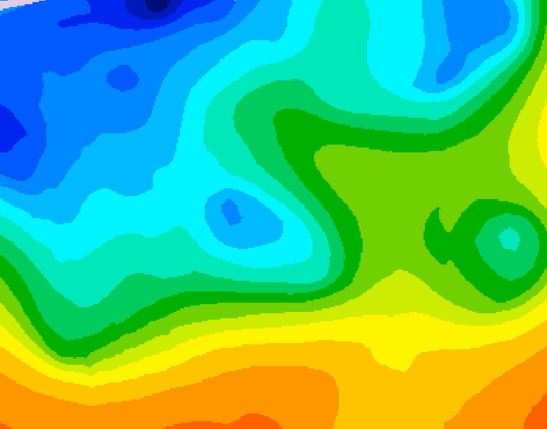 GDPS 500 millibar geopotential height 216 hour forecast chart for Canada based on 2025/10/20 0000Z data
